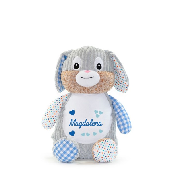 Kuscheltier Hase bestickt mit Namen